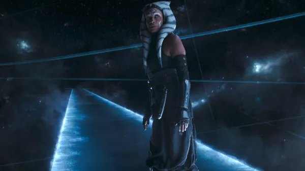 Ahsoka Tano standing on a bridge in the world between worlds