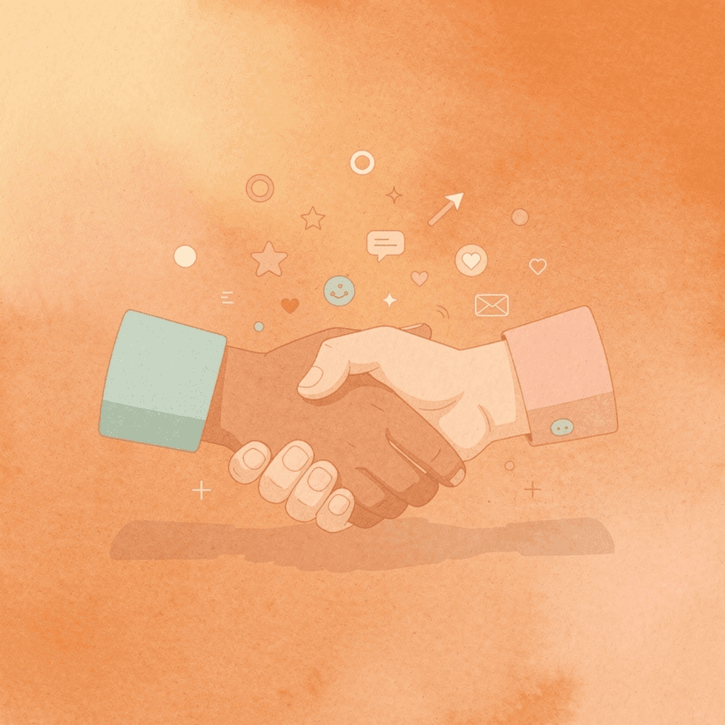 Handshake scene representing partnership between SaaS companies and SEO agencies