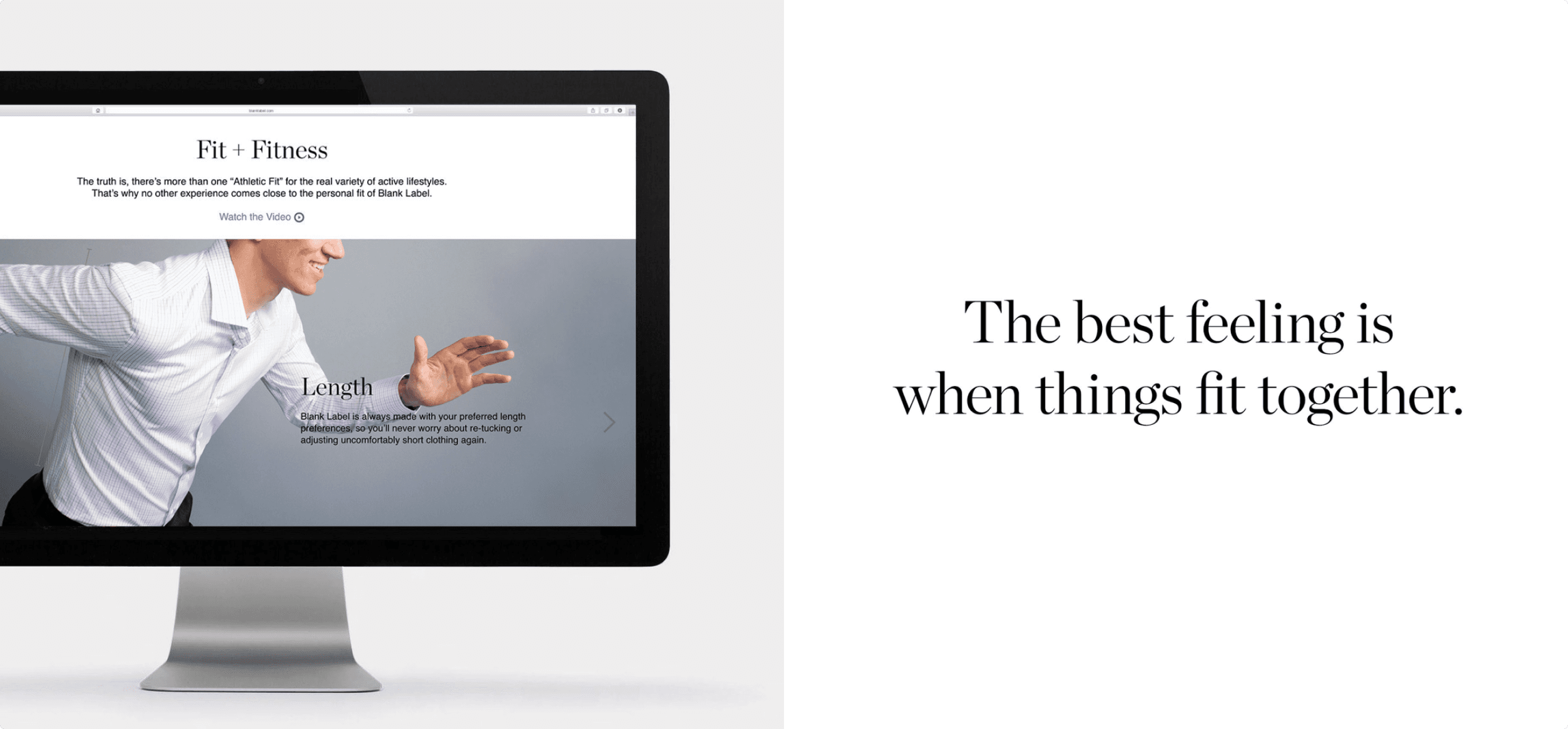 Blank Label athlete-focused marketing materials.