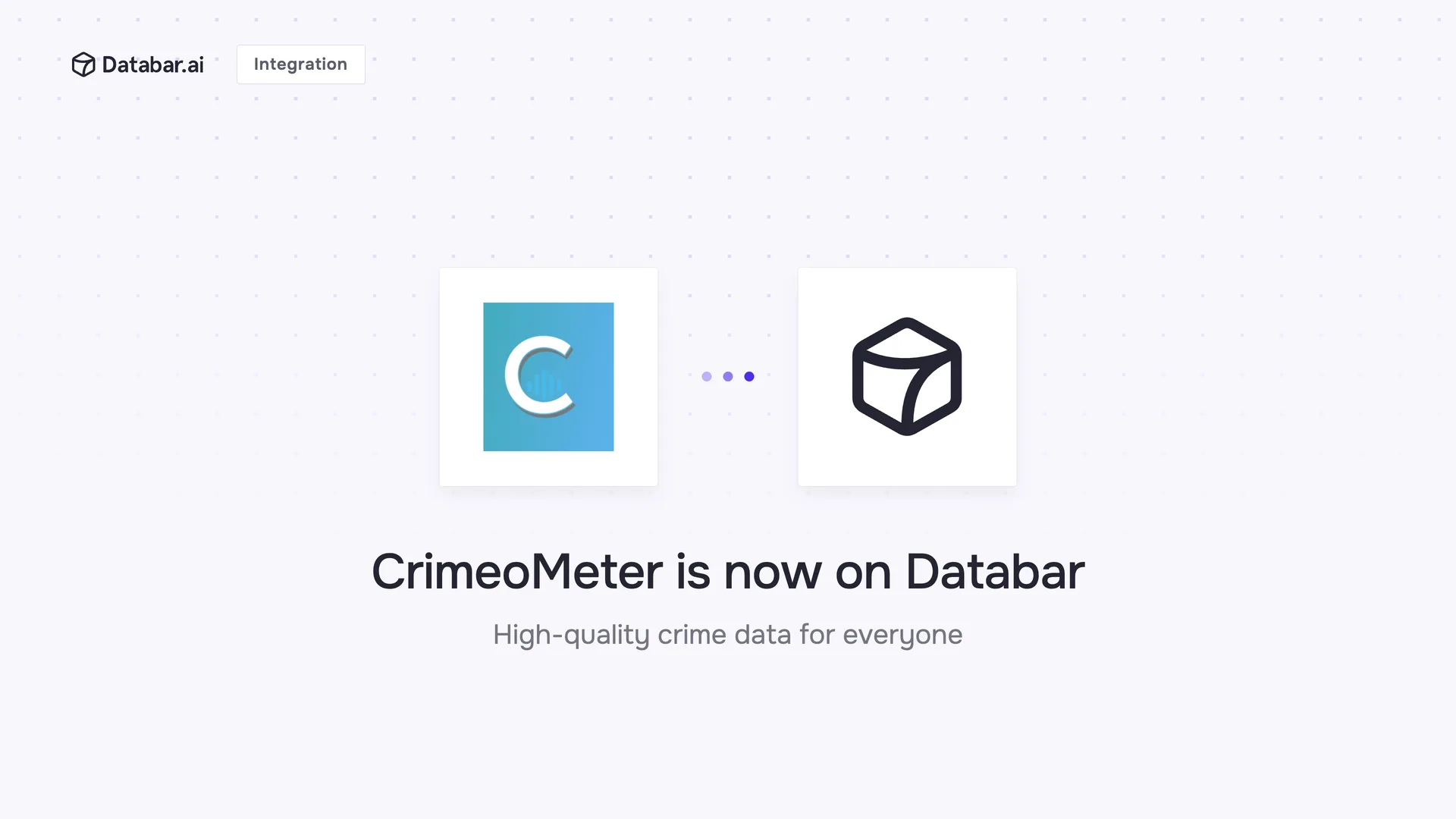 CrimeoMeter is now on Databar — integration announcement