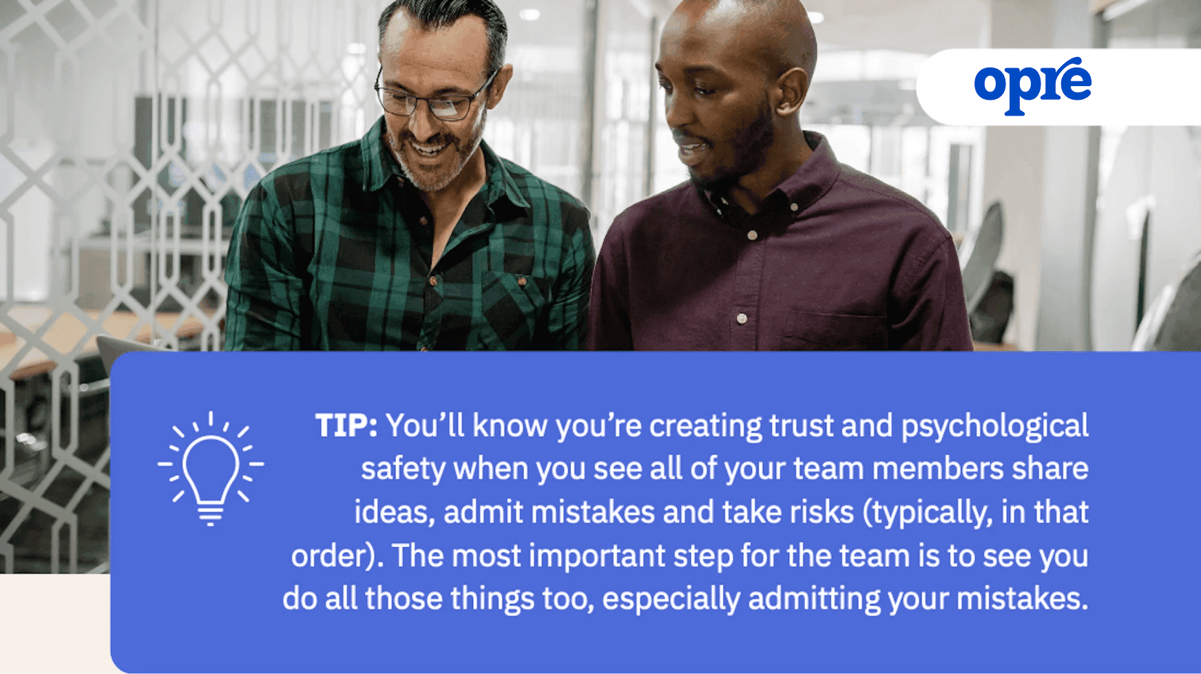 A tip for fostering trust and psychological safety on your team