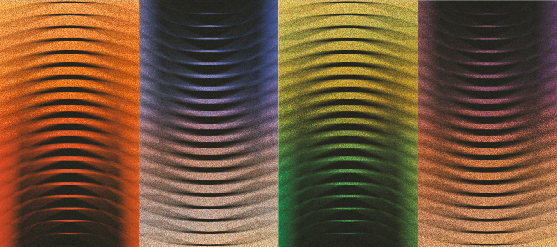 Backdrops and colourways of artistic residence Resonance by Arts at CERN