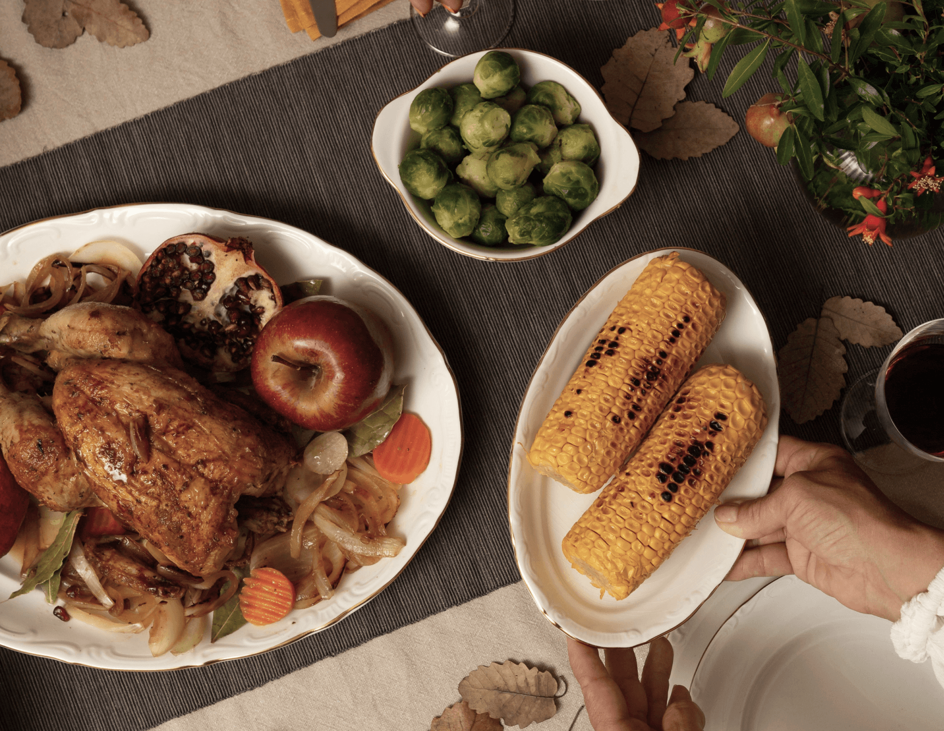 grilled chicken and corn