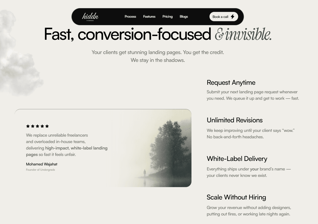 Image of a person in a landscape