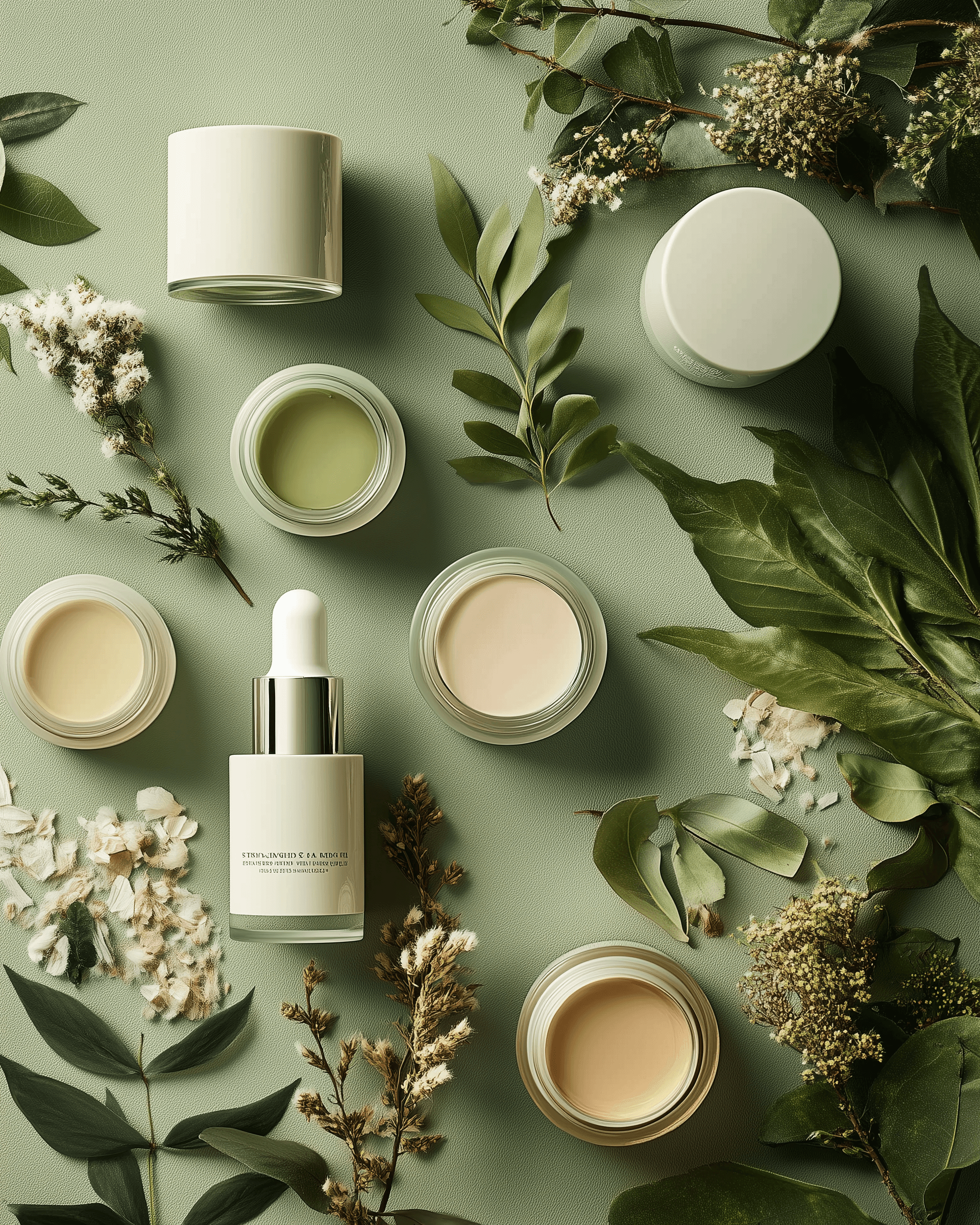 Close up of a woman’s glowing face with natural dewy skin after applying skincare serum