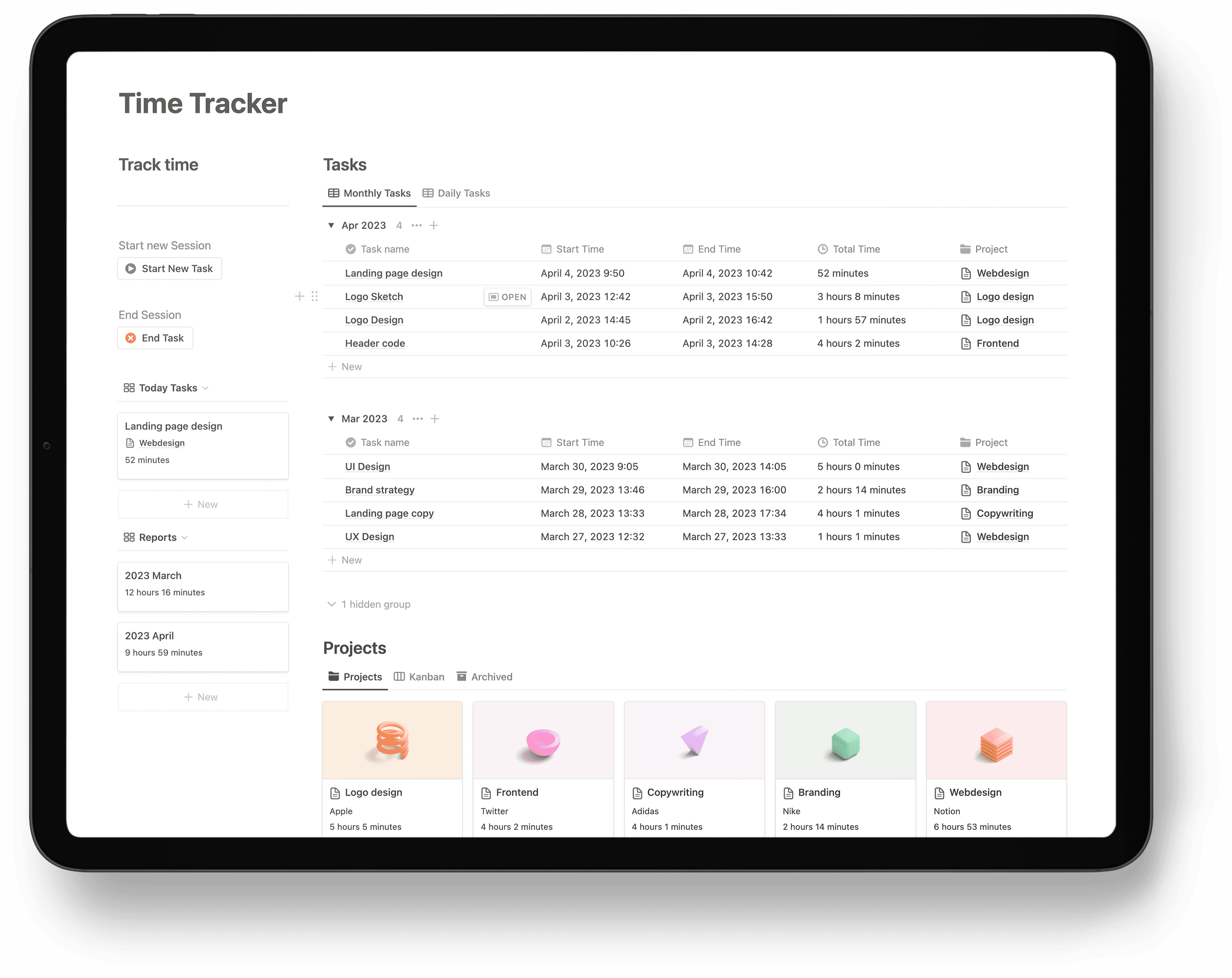 Notion Time Tracker for Free