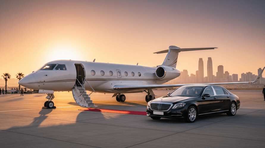 걸프스트림 G650ER 전용기가 김포공항에서 전용기 대여 출발 대기 중인 모습