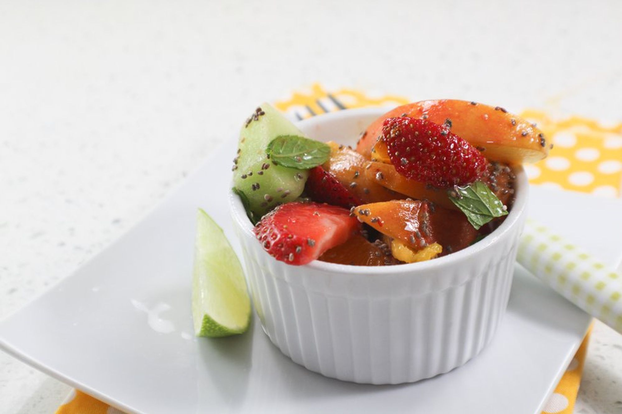 ready to eat mint chia fruit salad