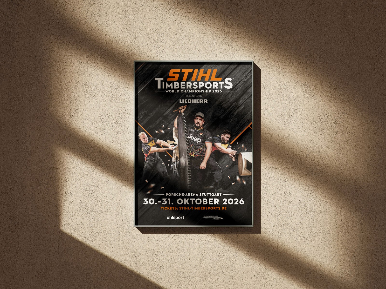 Sportler beim sägen