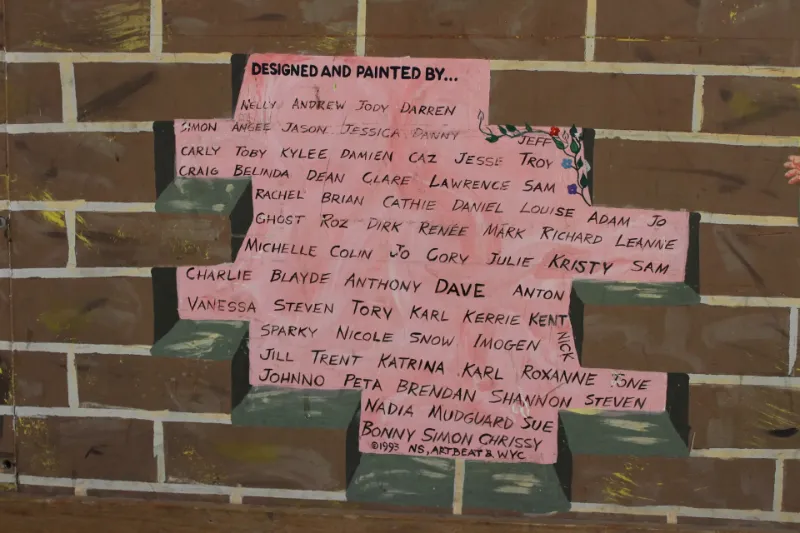 Sticky notes with messages on a wall