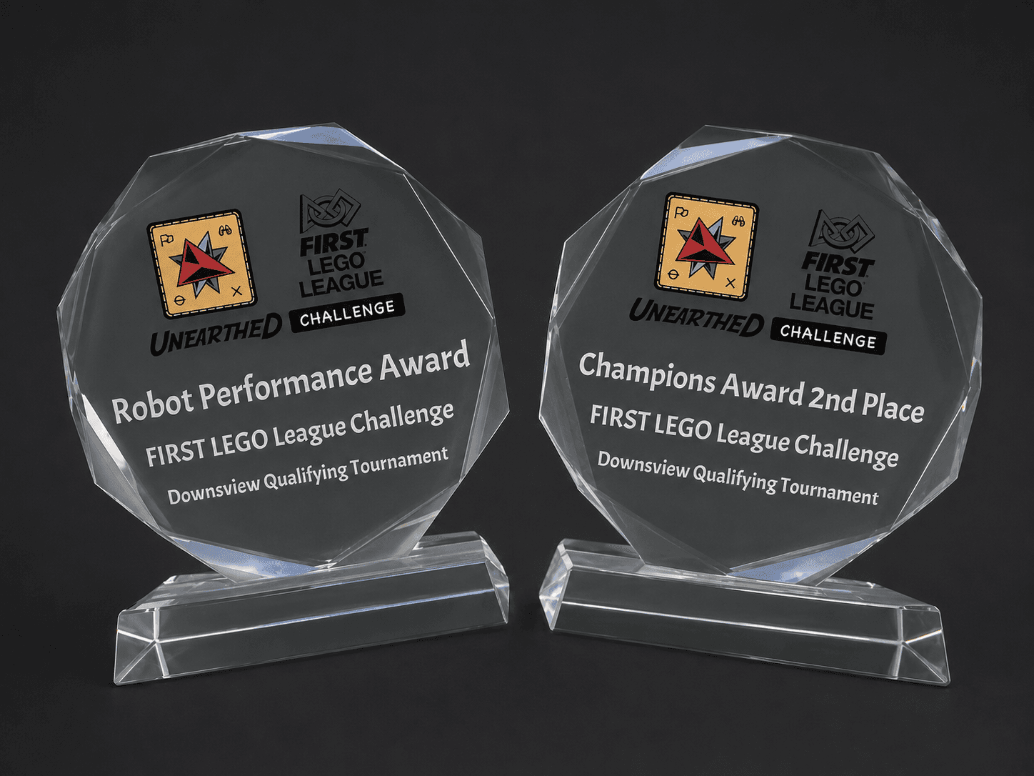 Trophies won by Chrono Solvers in regional FLL tournament