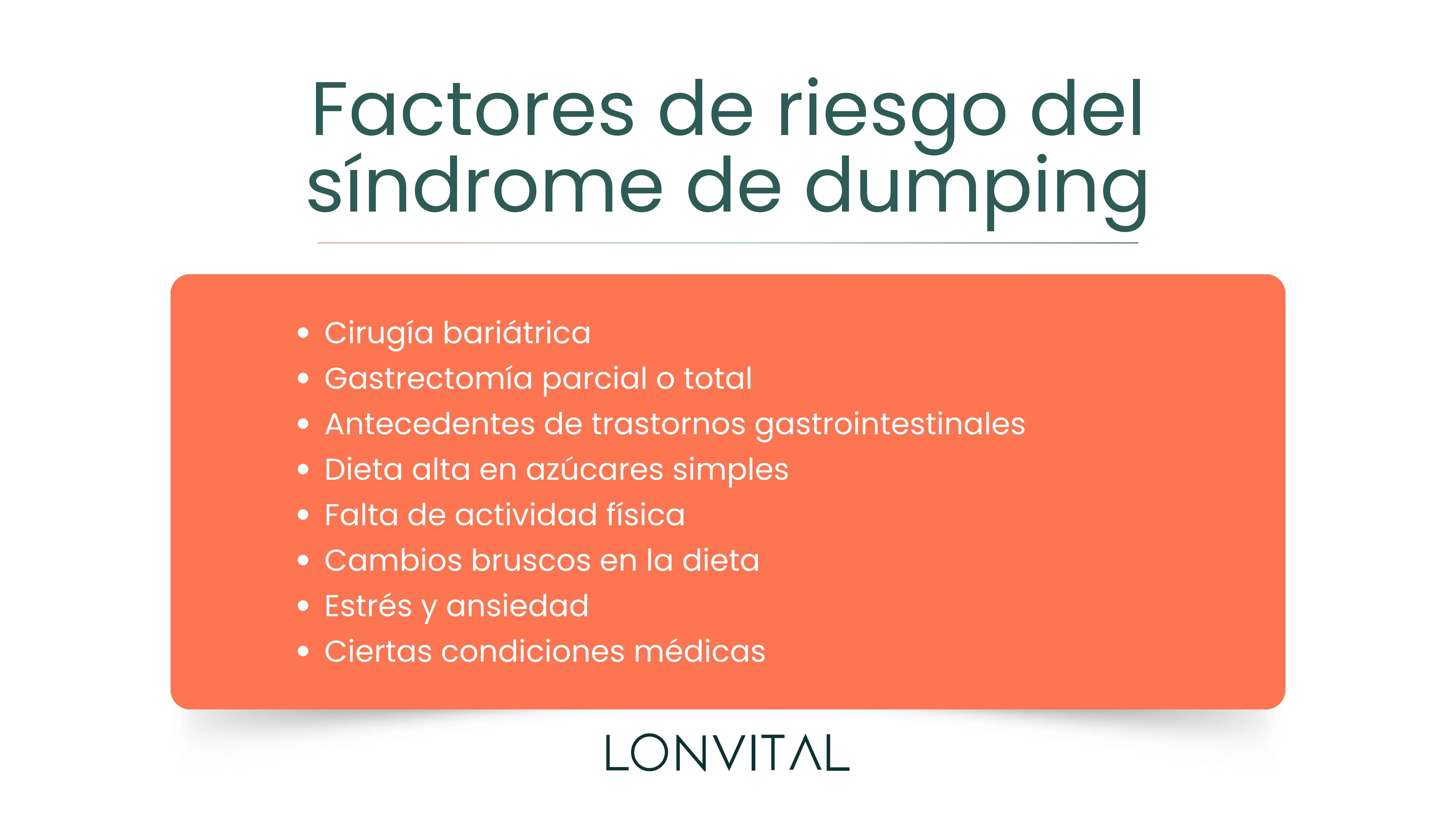 Factores de riesgo del síndrome de dumping