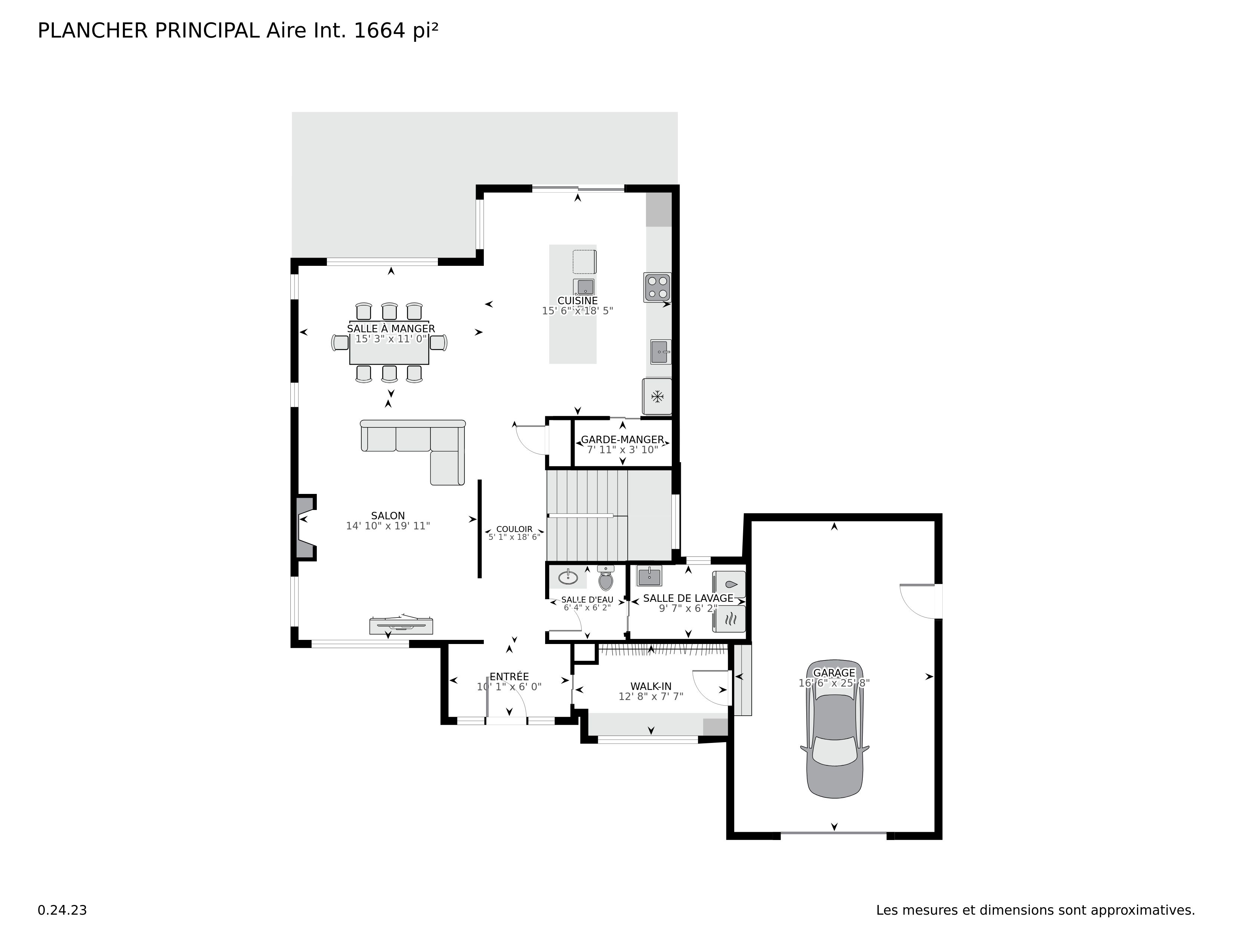 Plan d'étage pour le RDC