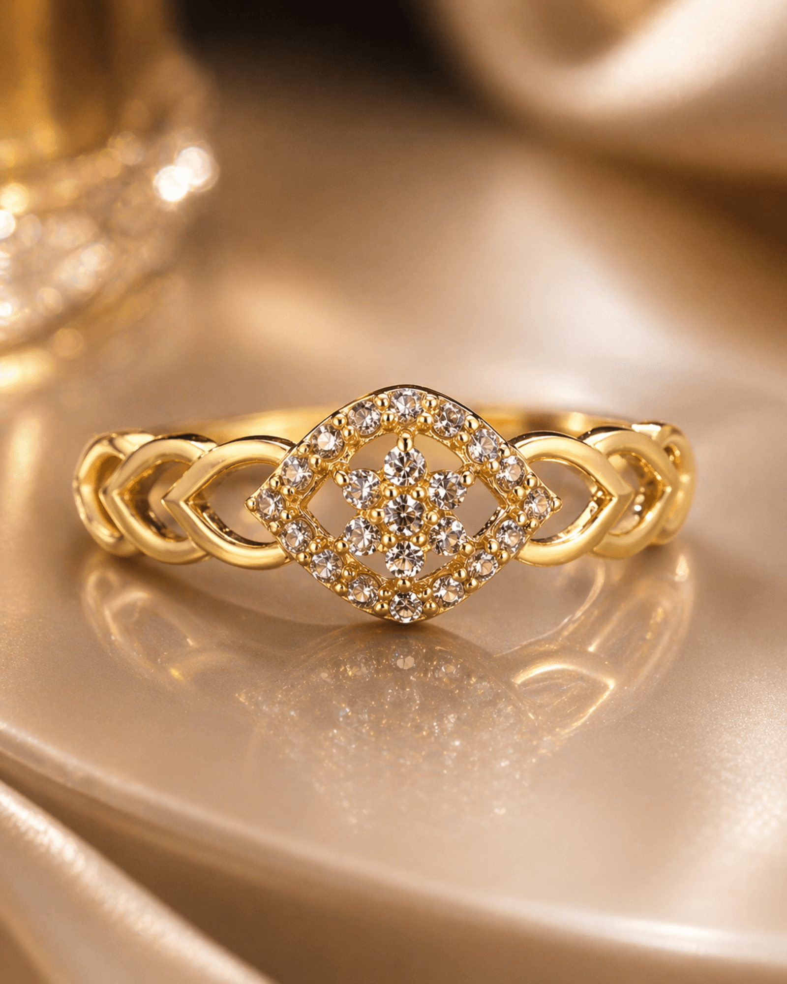 Magnetic uncut diamond ring