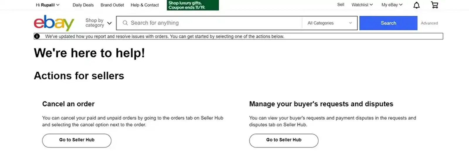 eBay Resolution Center