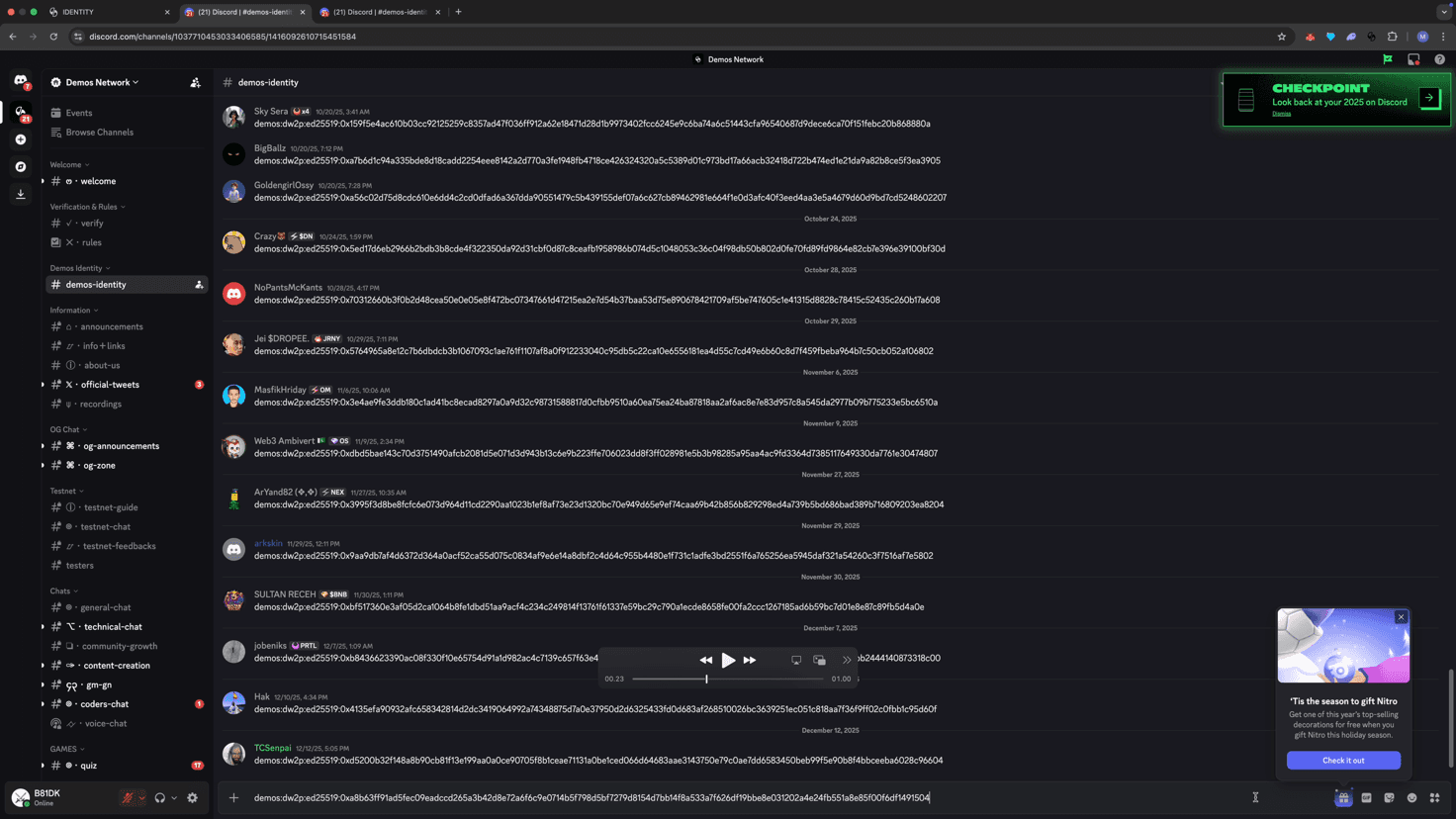 Discord message posting