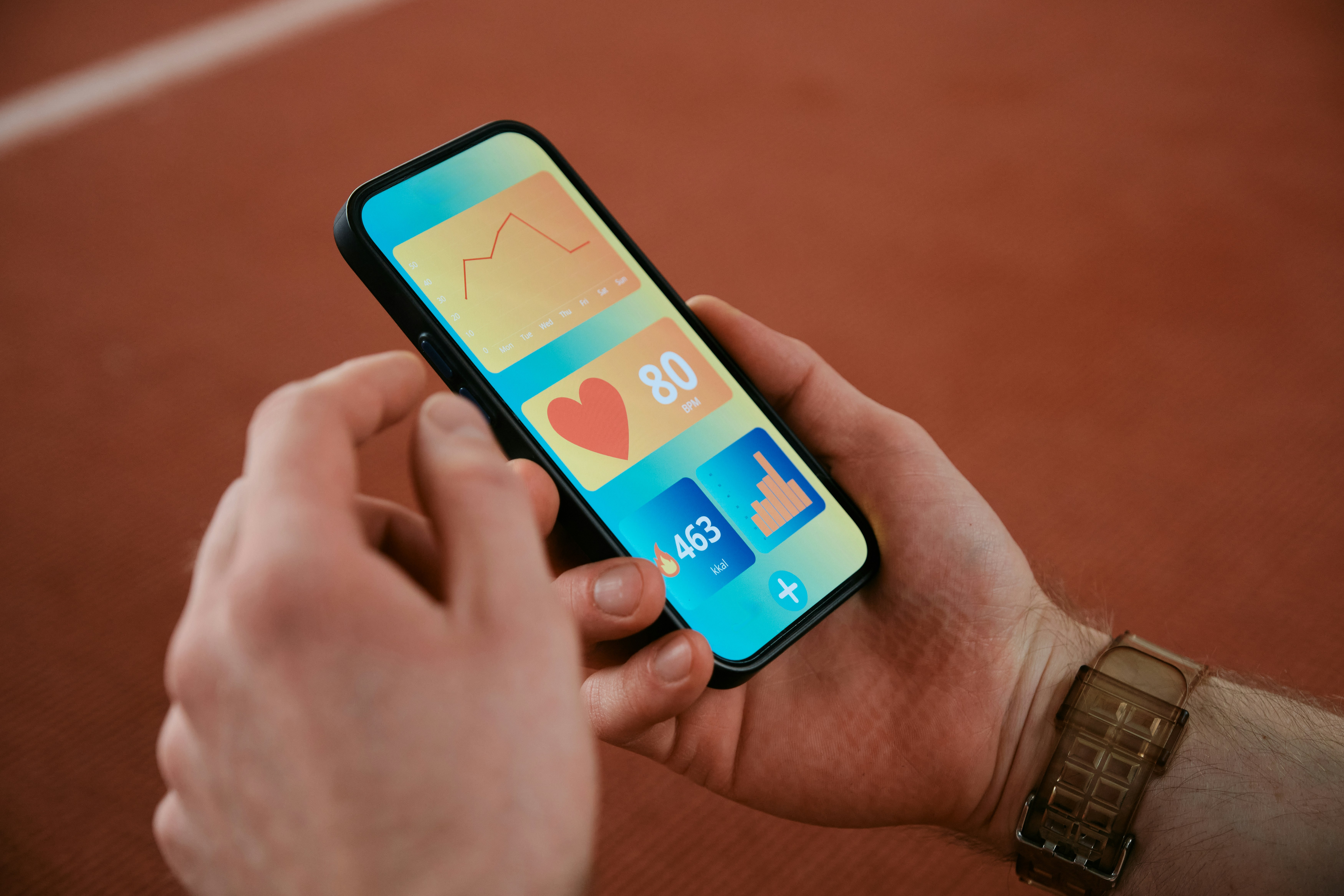 a square button sitting on top of a circular table