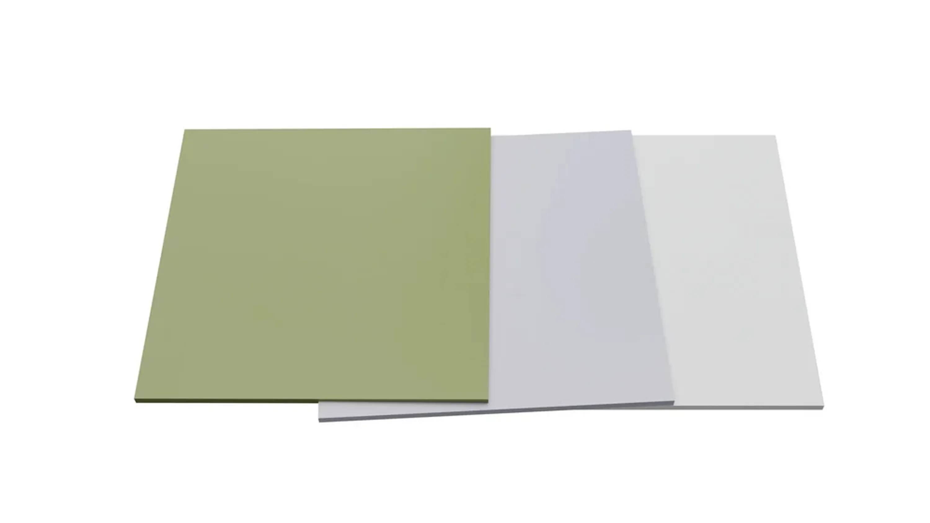 Diamond white, lilac and pistachio samples