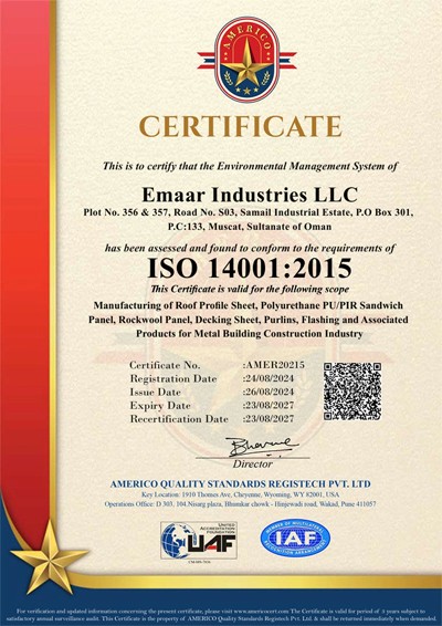 Emaar Industries ISO Certificate