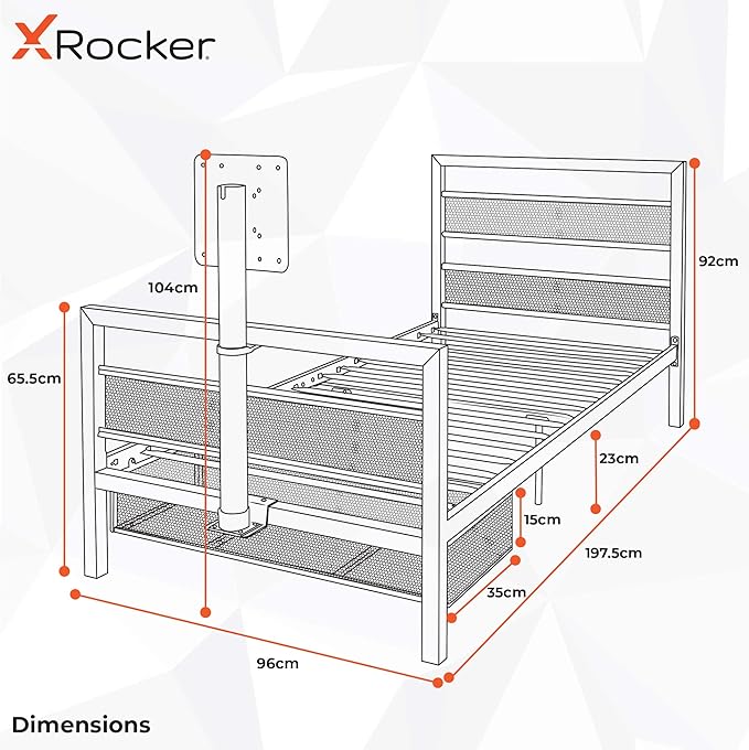 The gamer bunk bed offers a sleek and contemporary look, ideal for productivity.