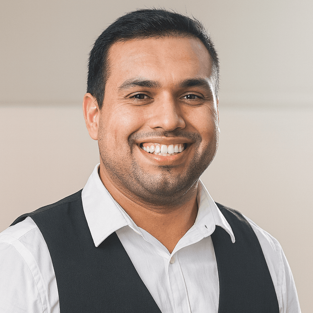 Man in a suit representing a customer testimonial