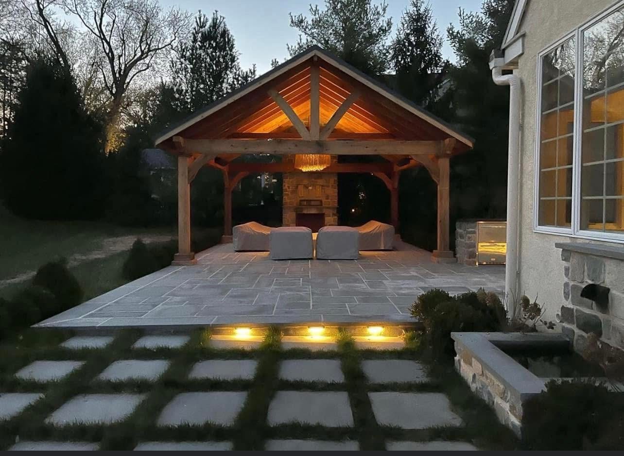 Completed outdoor living space