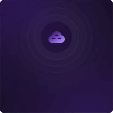 A data cloud on a purplebackground