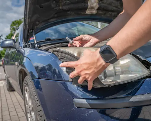 Fitting a new light to a car