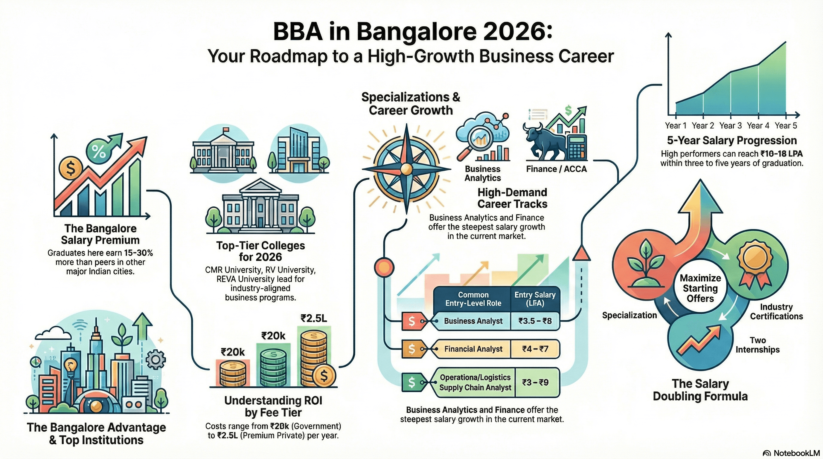 BBA Colleges in Bangalore Infographic