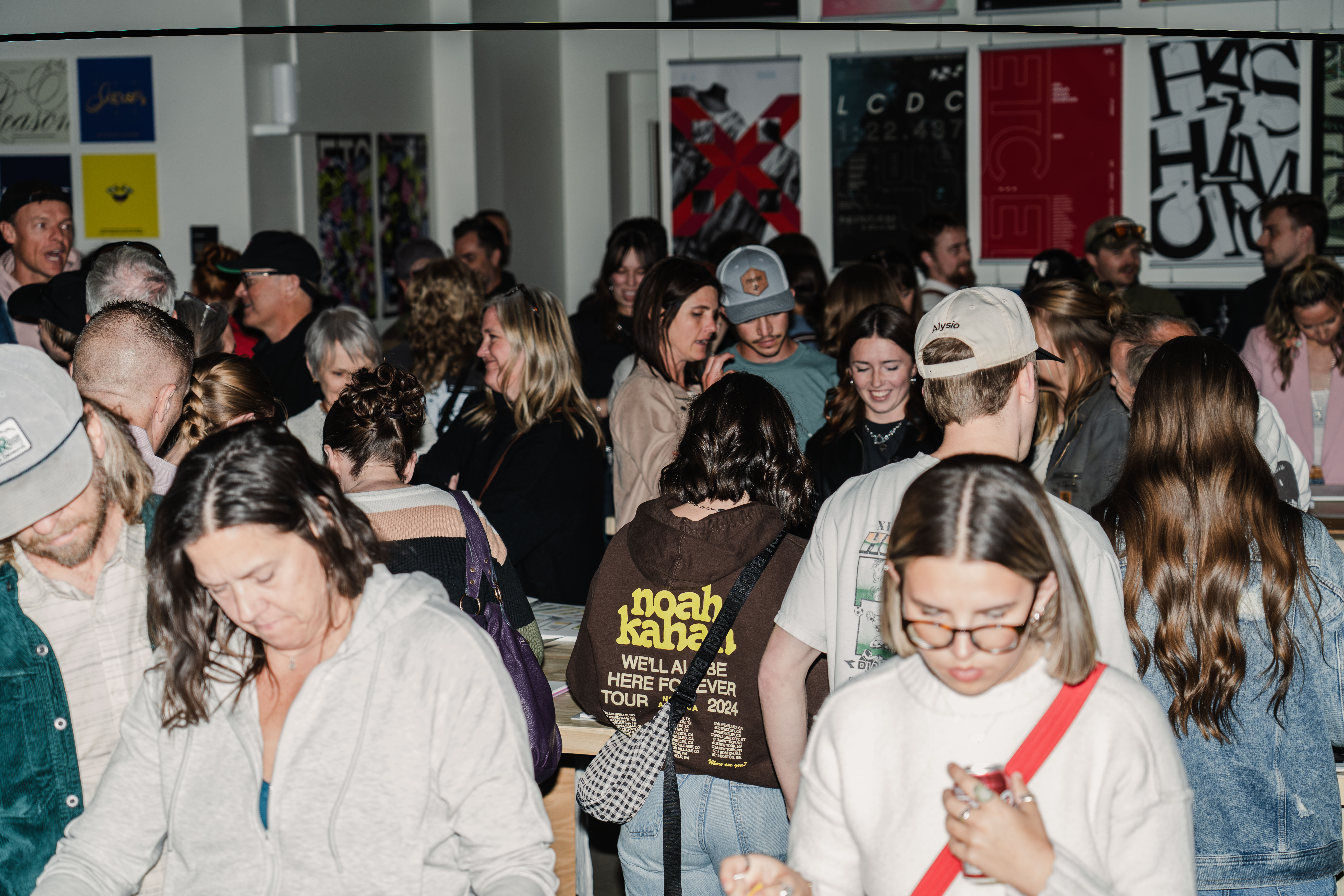 A large crowd of people at an event activation