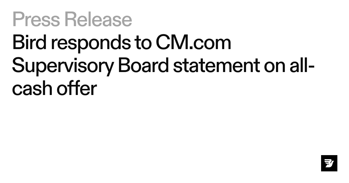Bird responds to CM.com statement
