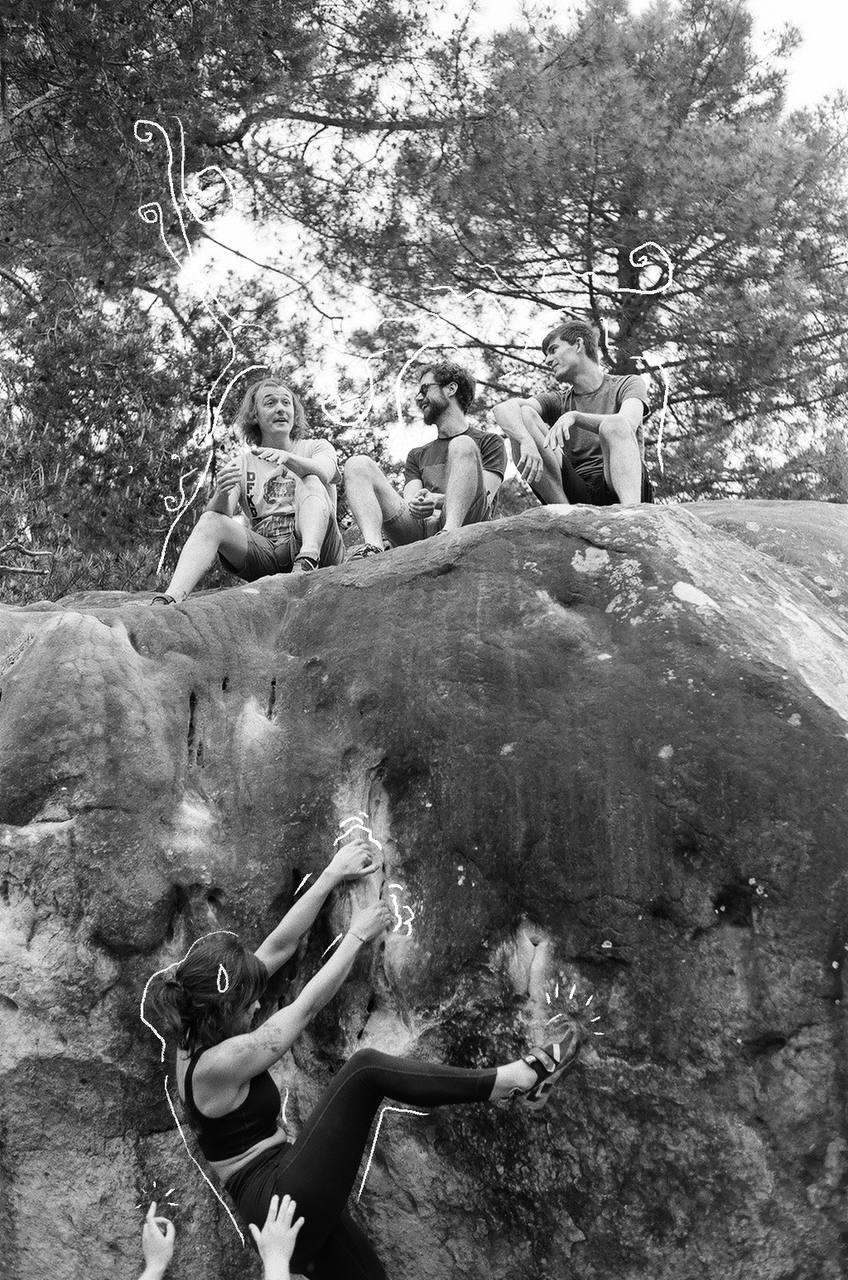 Riding a bicycle with V sign