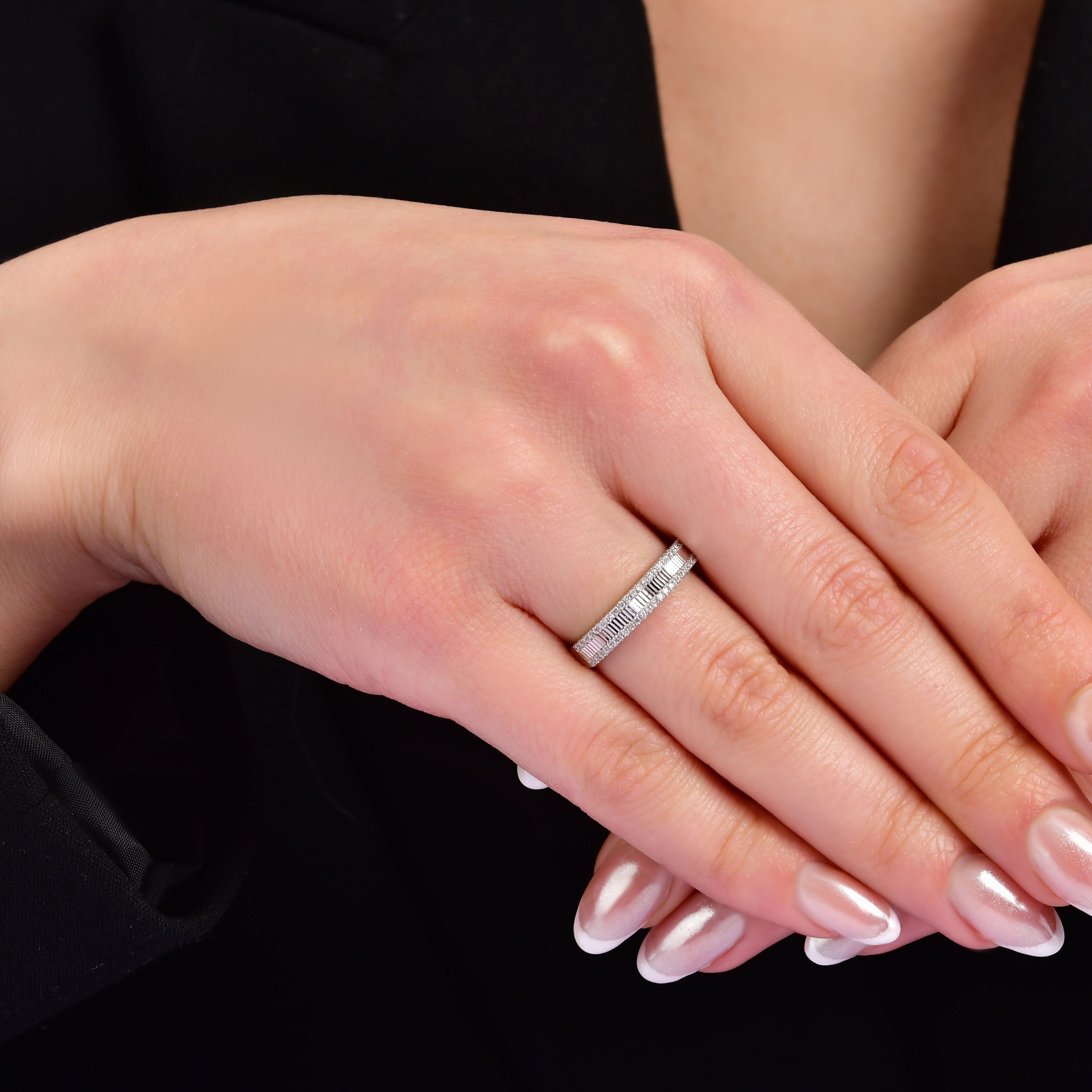 Assos 0.10 Karat F Renk SI Yarım Tur Pırlanta Yüzük