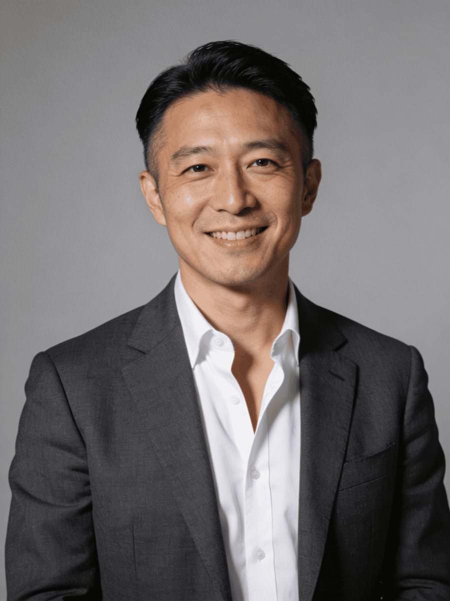 Professional man in suit with clean studio portrait background