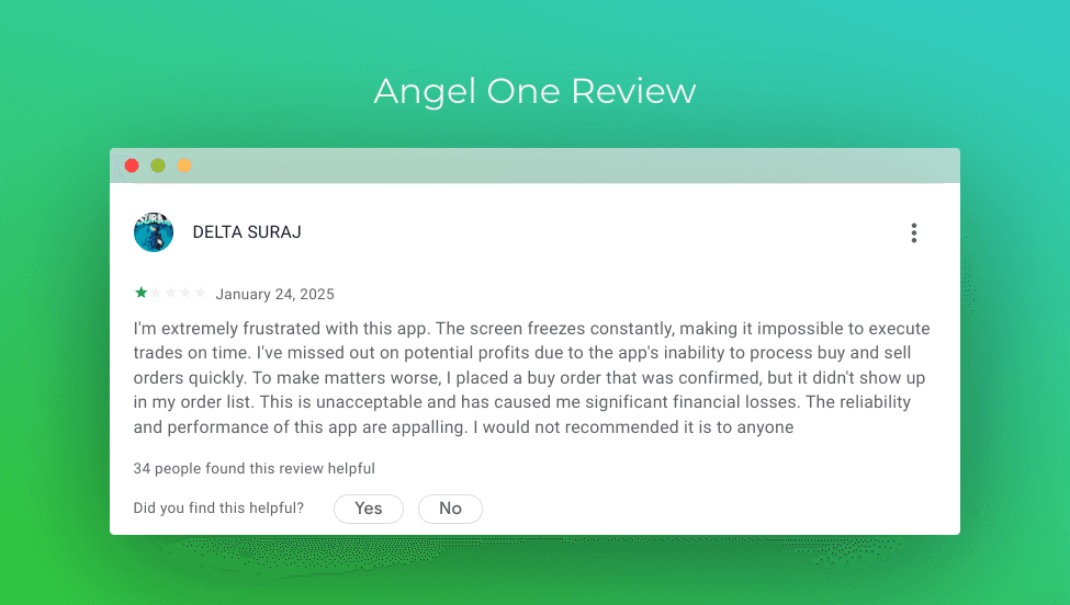 Angel One 1 Star Review