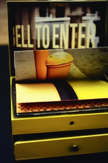 yellow cabinet