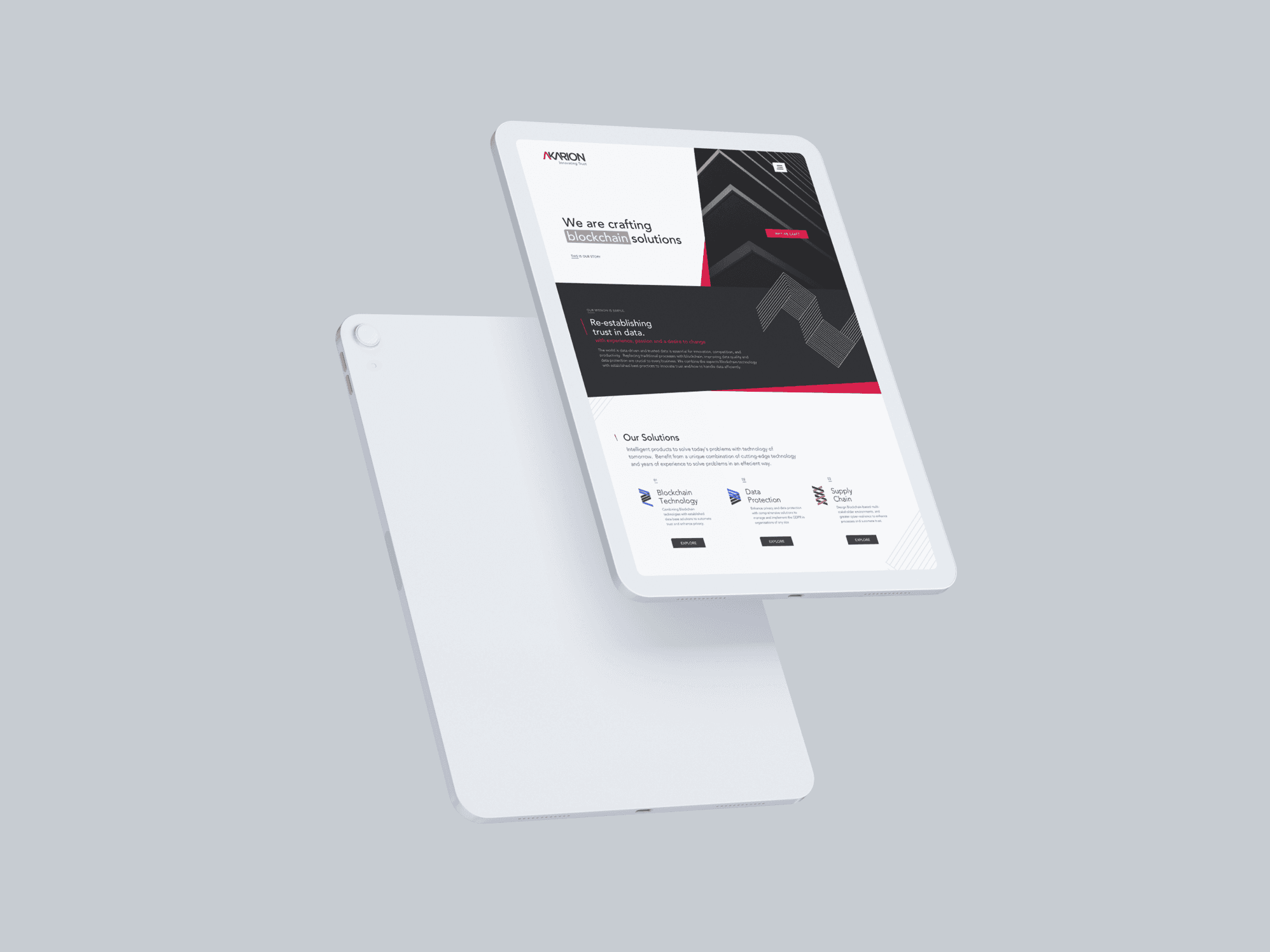 Graphic proposal on neutral background.