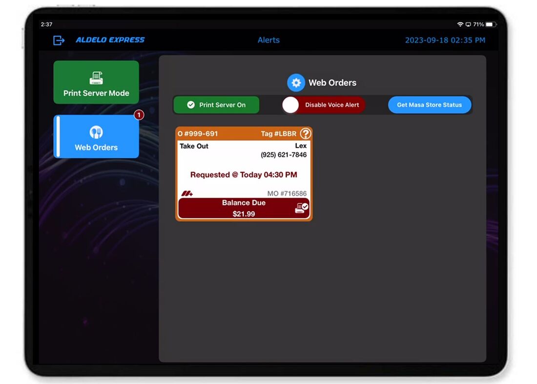 Aldelo Express Cloud & DoorDash