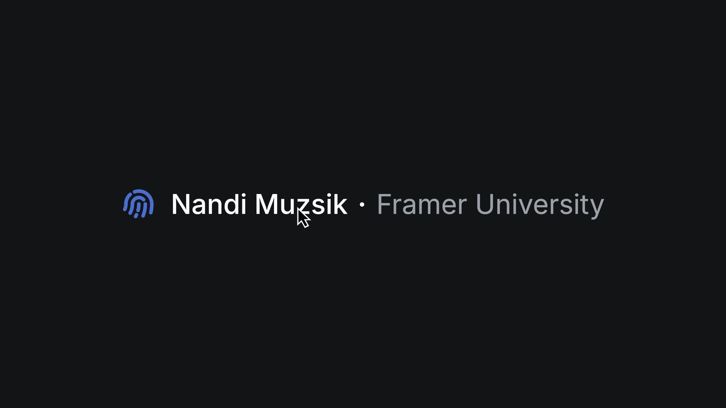 Nandi Muzsik profile with Framer University affiliation