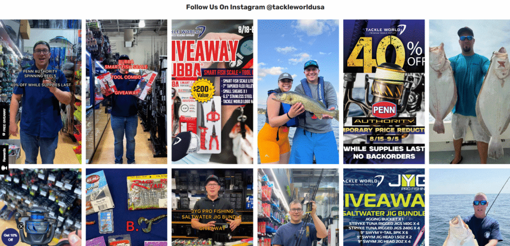 tackle world usa instagram wall