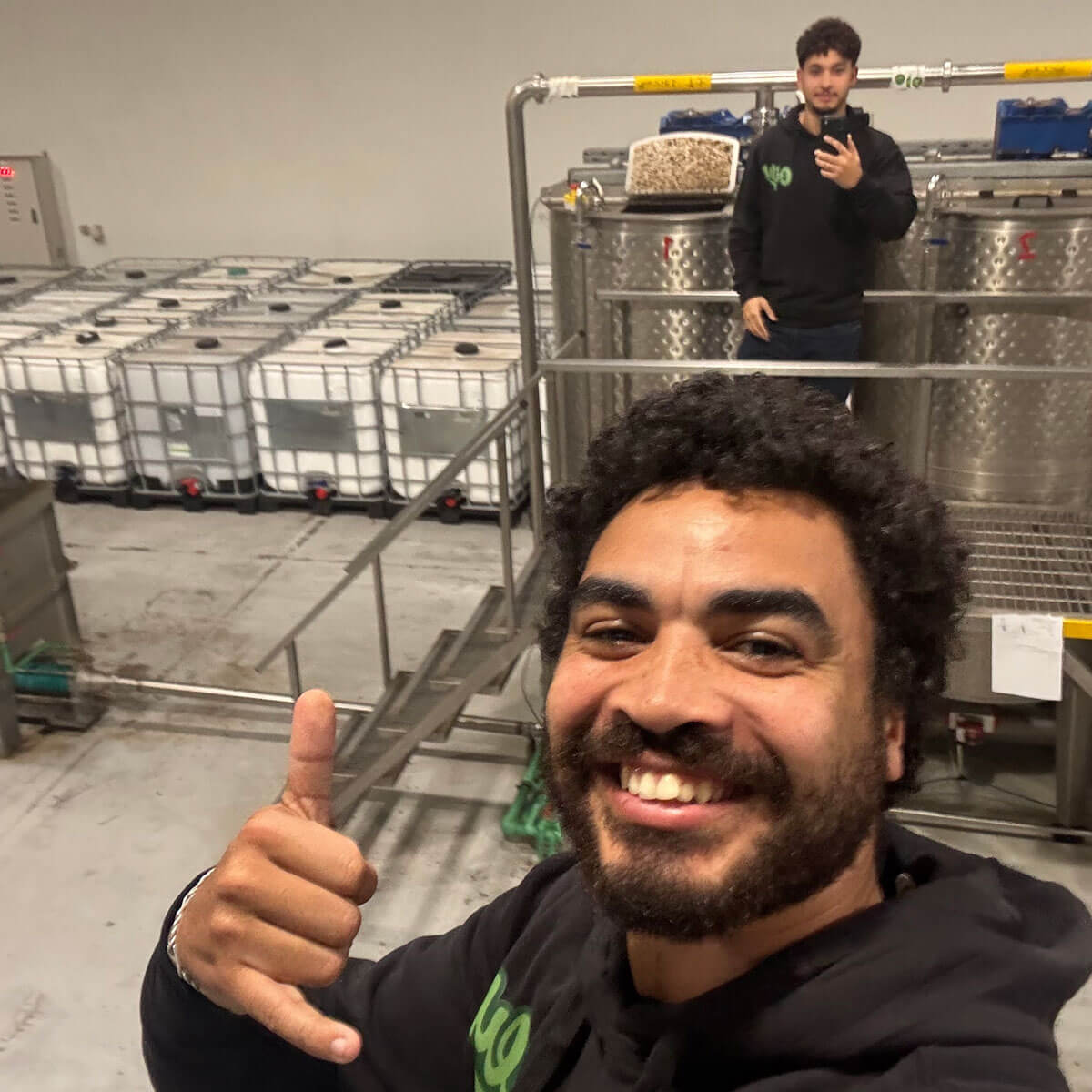 Oily founders in factory