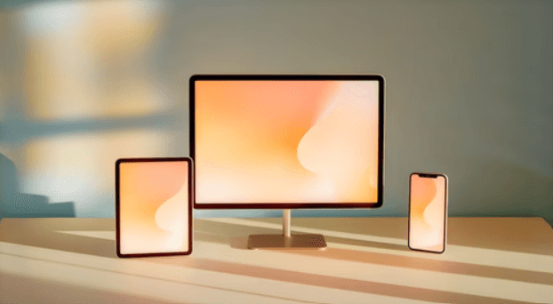 Modern Workspace with Tech and Personal Touches