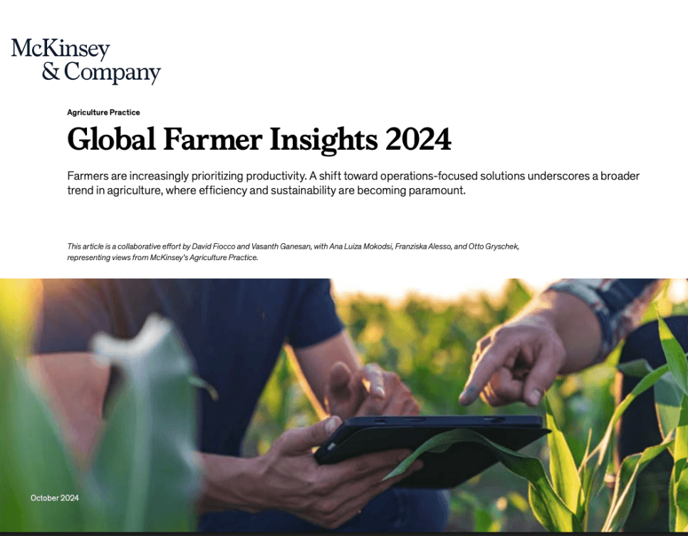 맥킨지(McKinsey)의 Global Farmer Insights 2024