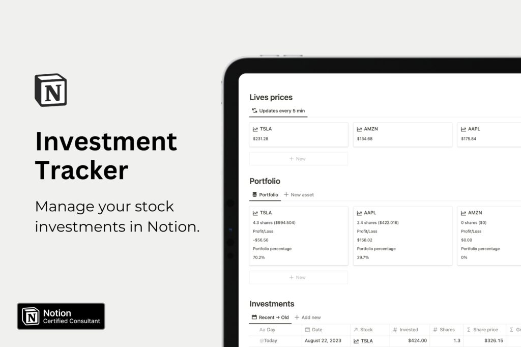 Free Notion Templates Investment Tracker