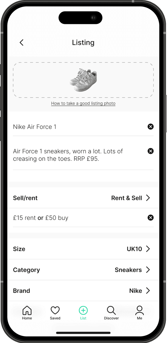 list screen on newish app