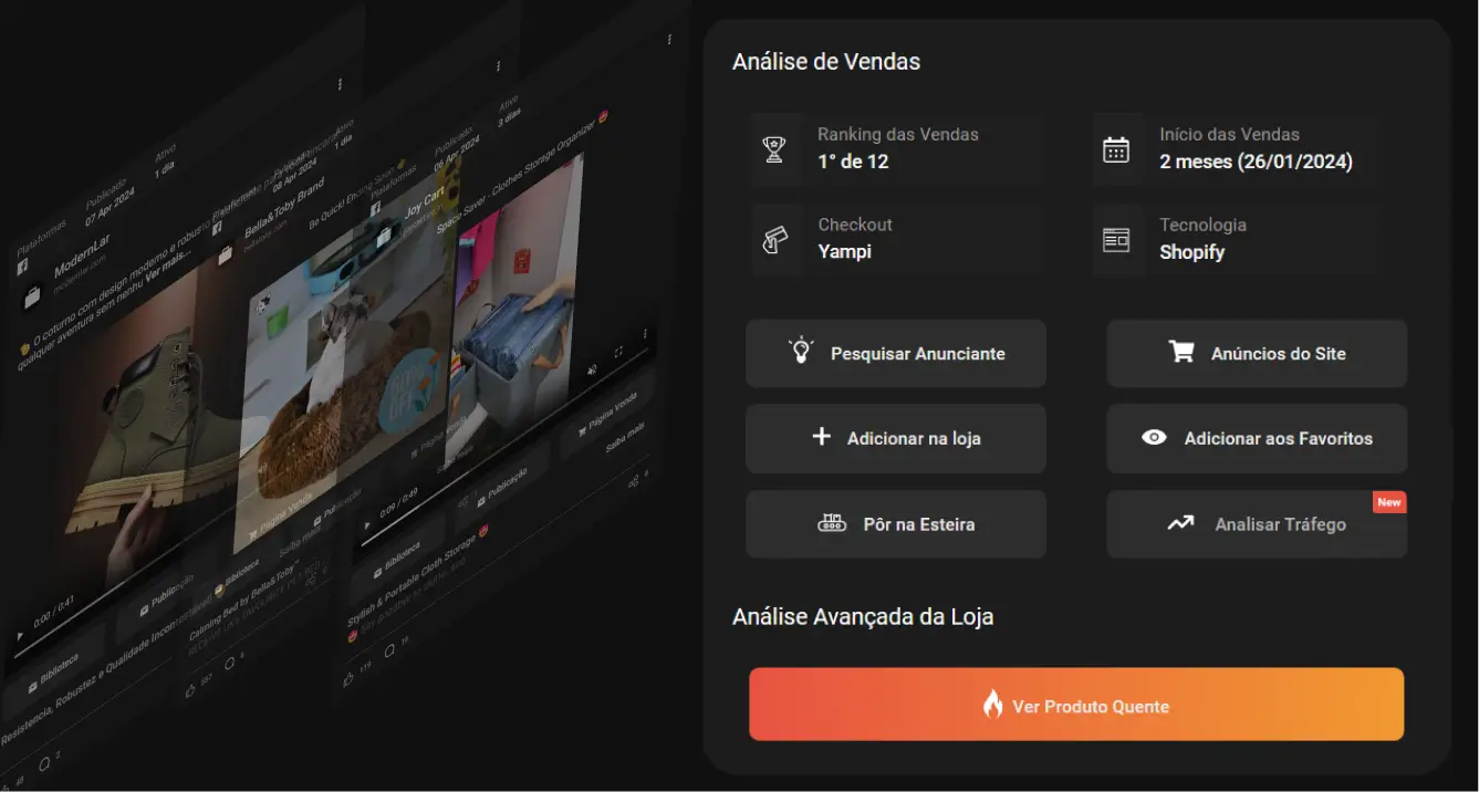 adminer imagem analise de vendas