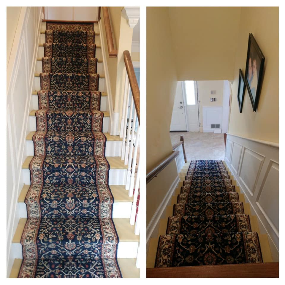 Completed staircase flooring project