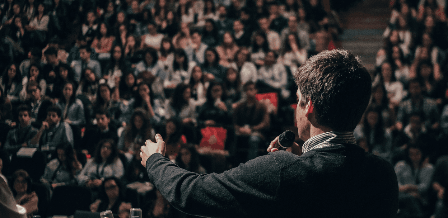 Dynamic picture of a cyclist riding downhill