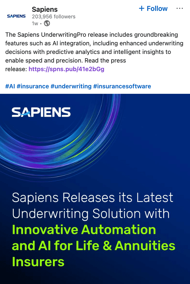 Marketing Spotlight: Sapiens social media marketing