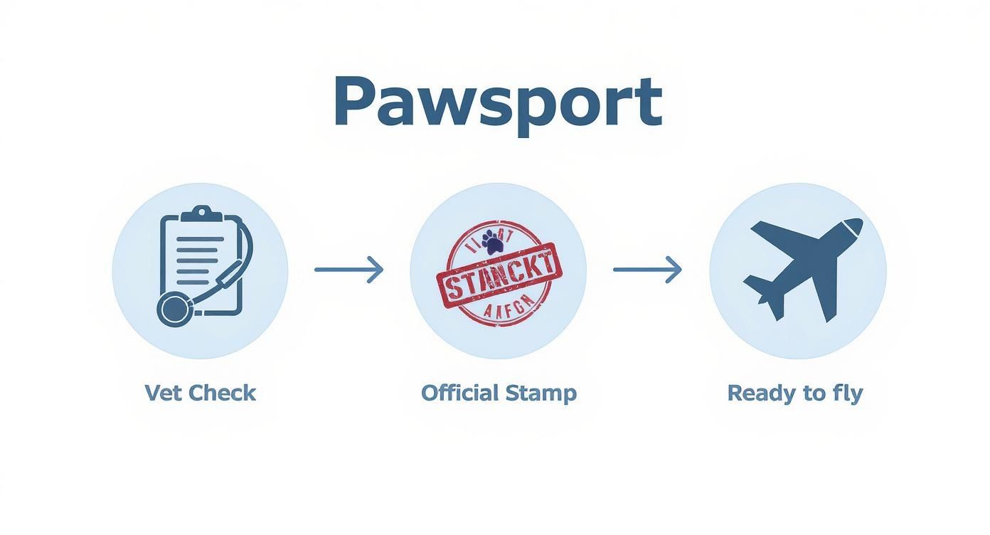 Infographic about health certificate for pet travel